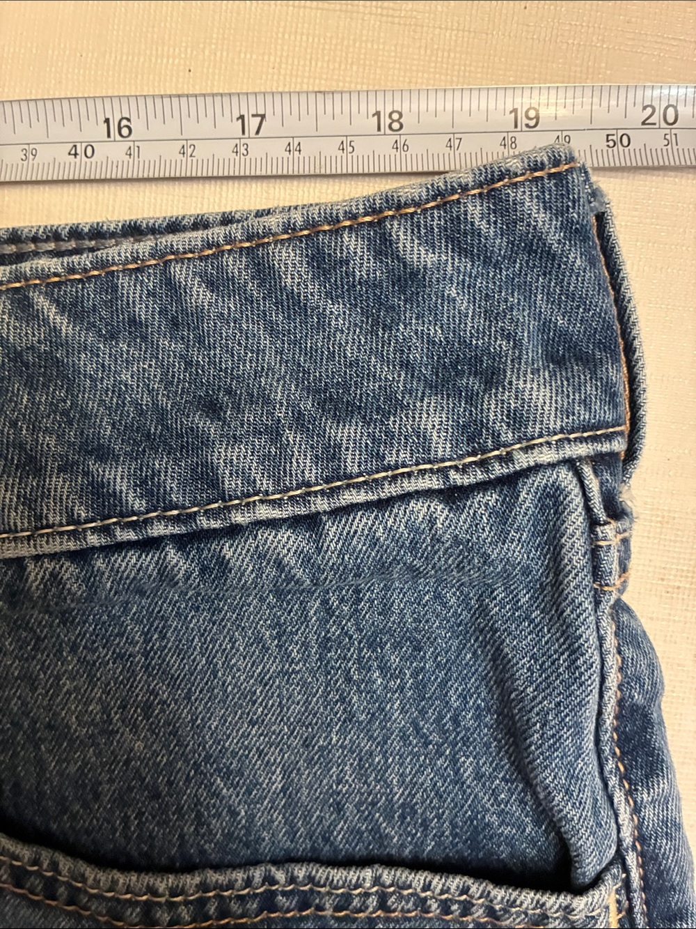 Hollister Mid-Blue Denim Mini Skirt with Dual Button Waist - Picture 9 of 10